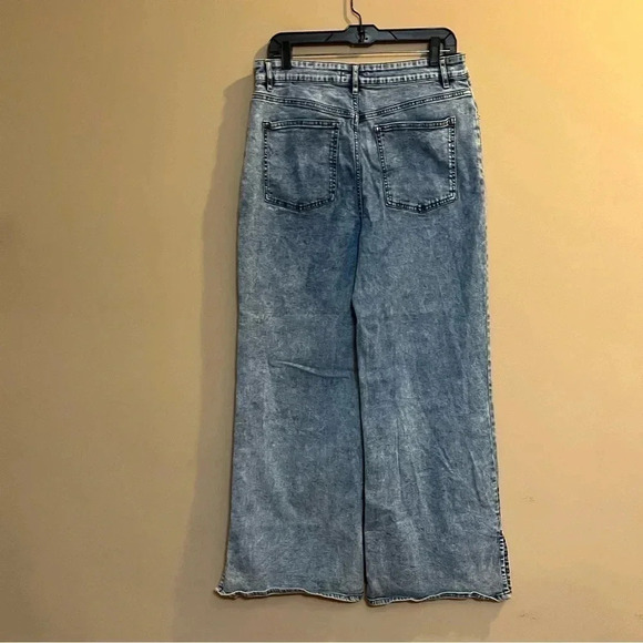 SO Wide Leg Vintage Flare High Rise Denim Juniors Size 15 Blue Acid Mom Pants - Picture 5 of 11